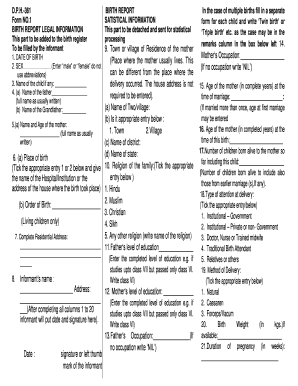 Dph 361 Form No 1 in Punjabi