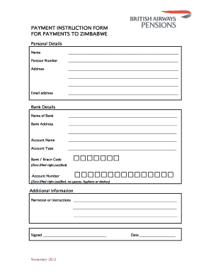 Payment Instructions Template  Form