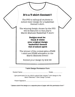 T Shirt Design Contest Flyer  Form