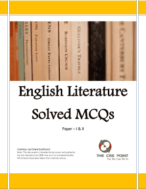 Emporium English Literature Mcqs PDF Download  Form