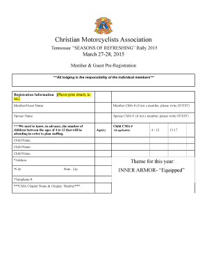 SOR Pre Registration Form