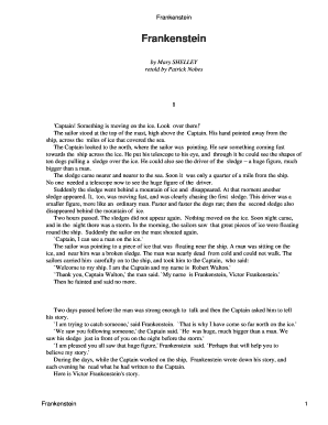 Retold Frankenstein by Mary Shelley PDF  Form