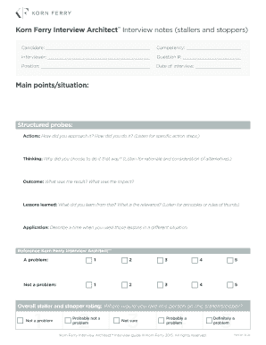 Korn Ferry Interview Architect Interview Guide PDF  Form