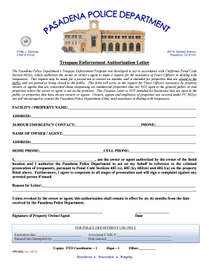  Trespass Enforcement Authorization Letter South Lake Avenue Southlakeavenue 2012-2024