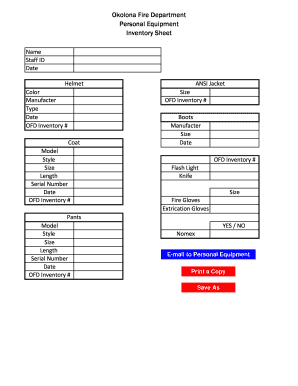 Get and Sign Fire Department Inventory Forms 