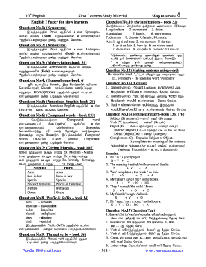 10th English Slow Learners Study Material  Form