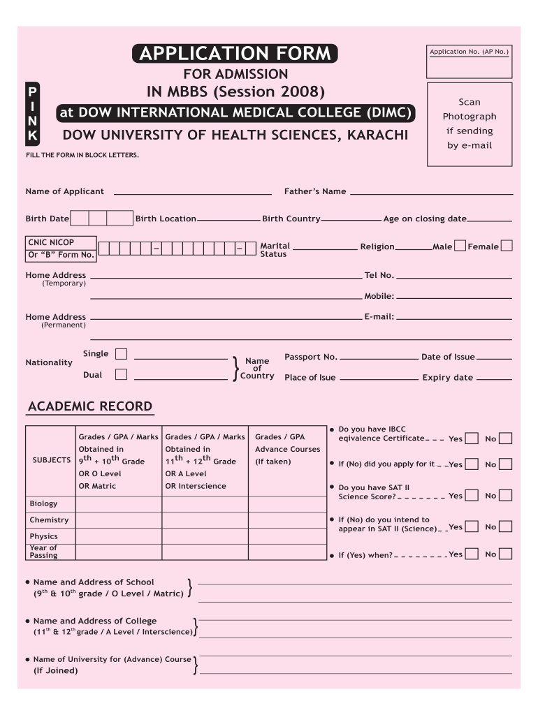  Dimc Admission 2008-2024