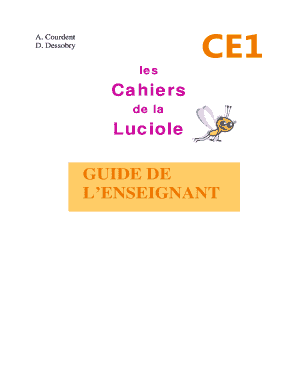 Les Cahiers De La Luciole Ce1 PDF Gratuit  Form