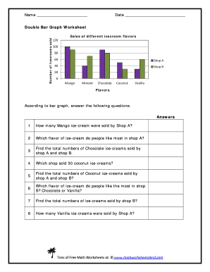 Creating Double Bar Graph Worksheets PDF  Form