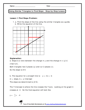 Slope Triangles Worksheet  Form