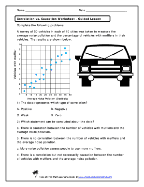 Correlation Vs Causation Worksheet PDF  Form