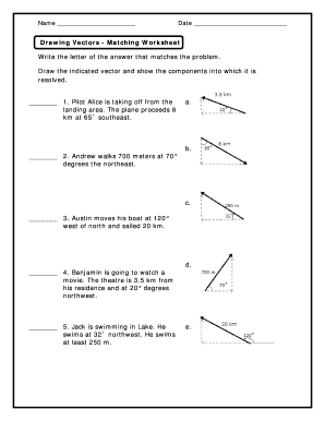 Drawing Vectors Worksheet  Form