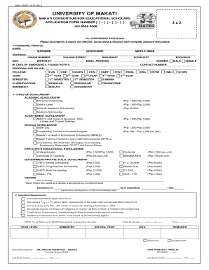 MACES Form for Continuing Scholar