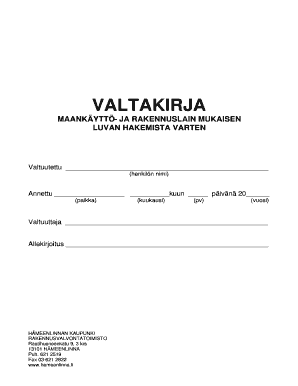 Tulostettava Valtakirja Pohja Fill Out And Sign Printable PDF Tulostettava Valtakirja Pohja Fill Out And Sign Printable PDF