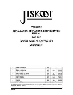 Jiskoot Sampler Manual  Form