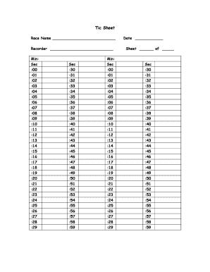 Tic Sheet La Chute Road Runners Lachute  Form