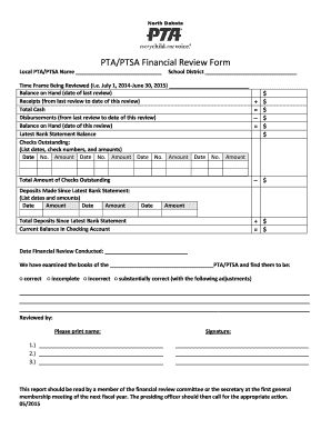PTAPTSA Financial Review Form Ndptaorg