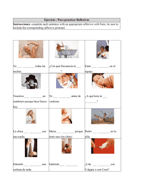 Ejercicio Para Practicar Reflexivos  Form