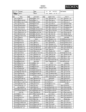 Redken Order Form State Beauty Supply