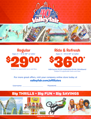 Affiliate Program Poster Valleyfair  Form