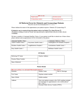 GP Referral Form for Obstetric and Gynaecology Patients Gpbuddy
