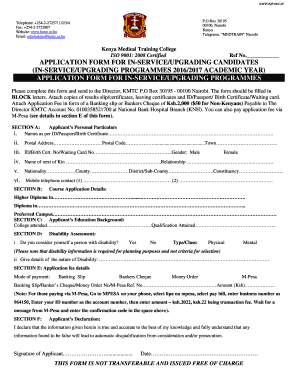 Inservice Application  Form