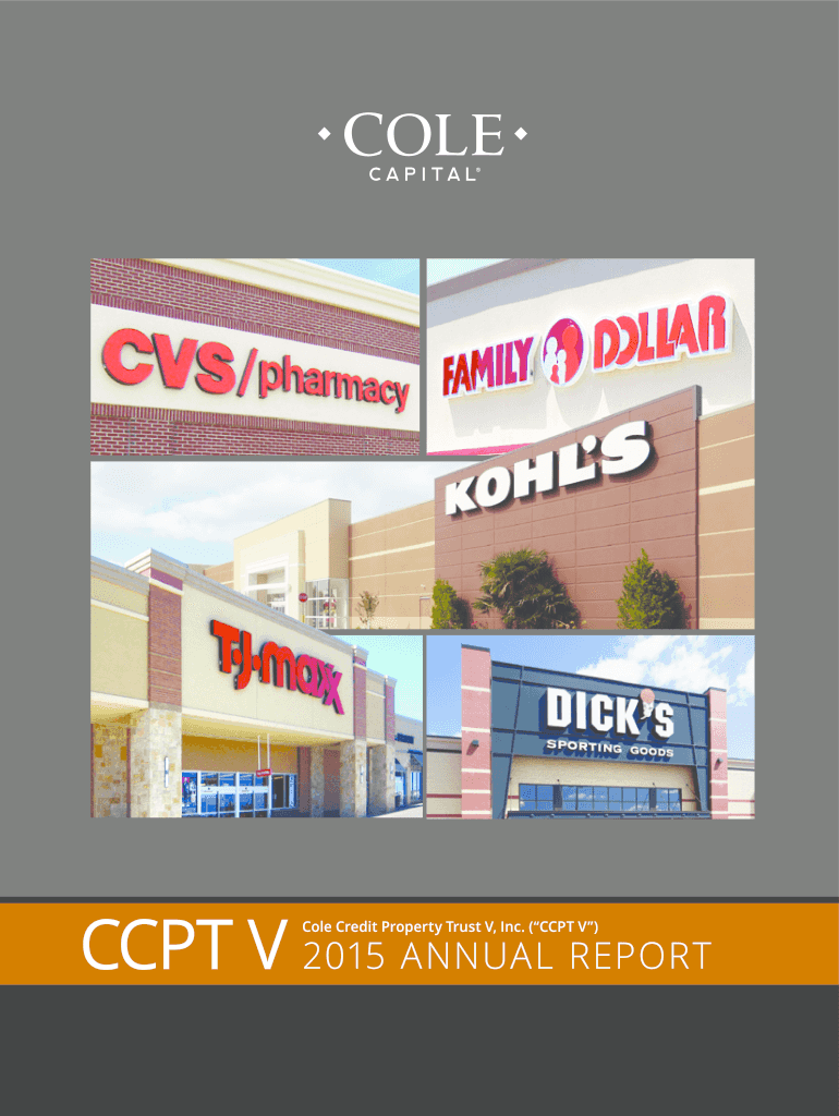 CCPT V Cole Credit Property Trust V Inc CCPT V  Form