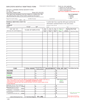  Employer&#039;s Monthly Remittance Form Inldc 2018-2024