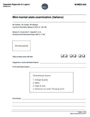 Test Di Folstein Online  Form