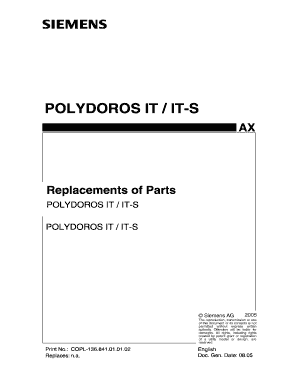 Replacements of Parts POLYDOROS it it S Eba Ag  Form