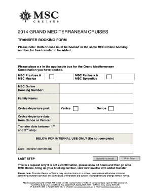 Msc Cruises Job Application Form