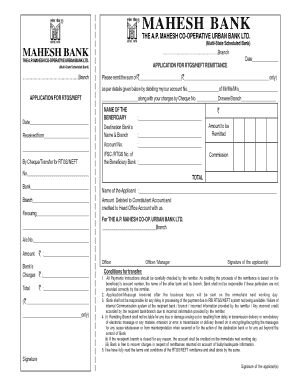 Mahesh Bank Rtgs Form