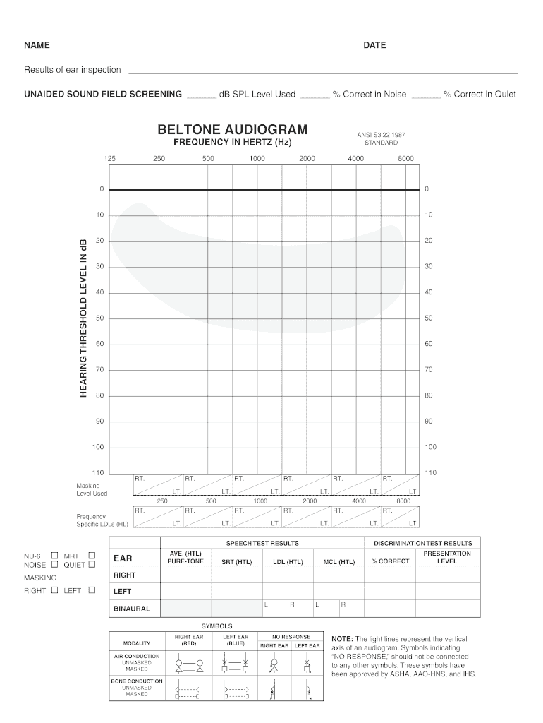 Beltone Audigram  Form