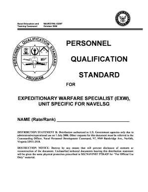 Navy Exw Pqs  Form