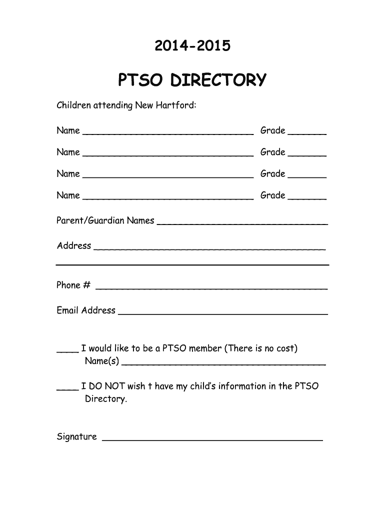 Directory Form for Dnhcsdorg