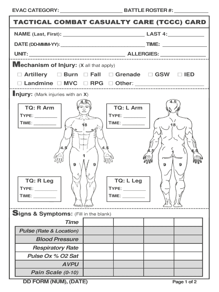 Dd Tccc Form