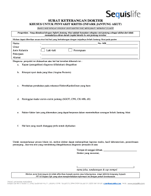 Surat Sakit Jantung  Form