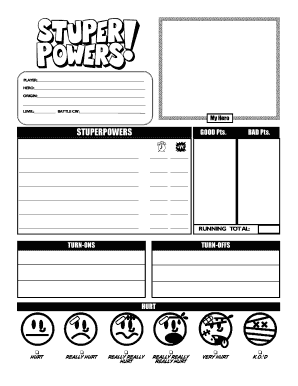 Stuperpowers Character Sheet TheAgencyStar  Form