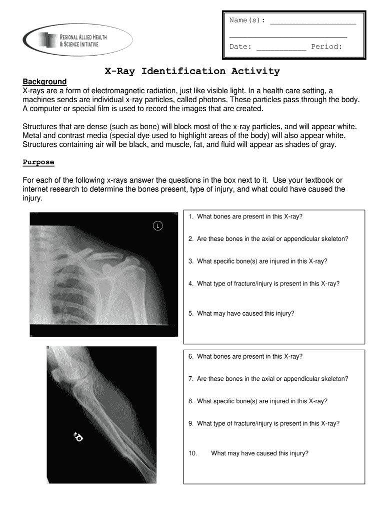 Identifying X Rays Haspi Answer Key  Form