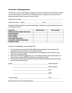Penetration Testing Agreement PDF  Form
