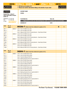 Sigma T Order Form