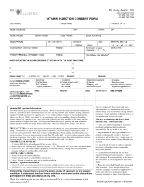 Intramuscular Injection Consent Form