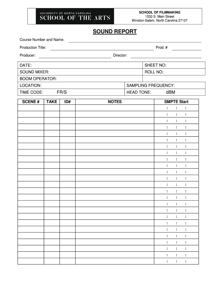 SOUND REPORT Mis15uncsaedu  Form