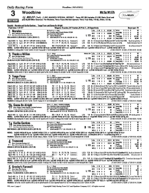 Daily Racing Form 3 Woodbine MdSpWt67k