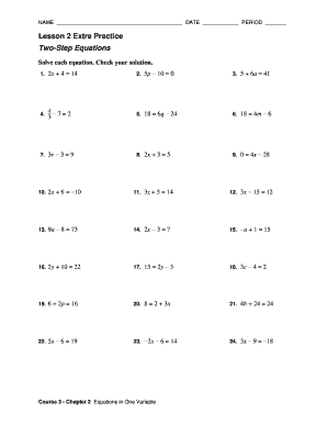 Lesson 2 Extra Practice  Form