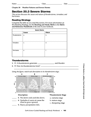 Section 20 3 Severe Storms  Form