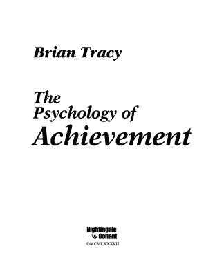 The Psychology of Achievement PDF  Form