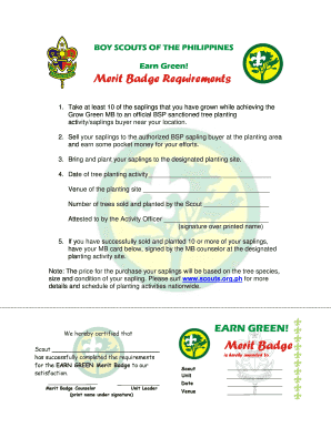 Merit Badge Center  Form