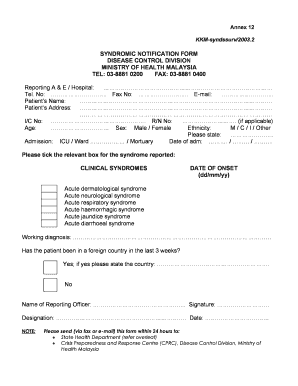 Kkm Notification Form