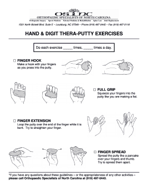 Theraputty Exercises PDF  Form